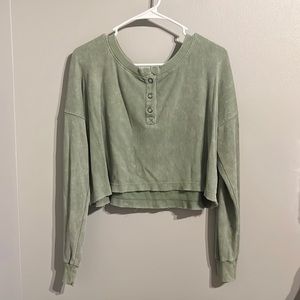 Aeropostale sage green lounge sweater